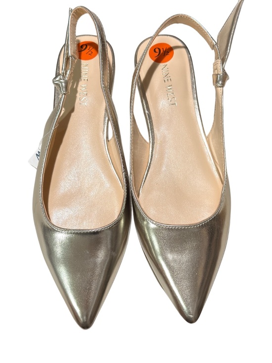 Nine West Shoes - Nine West Gold Metallic Pointed Slingback Flats